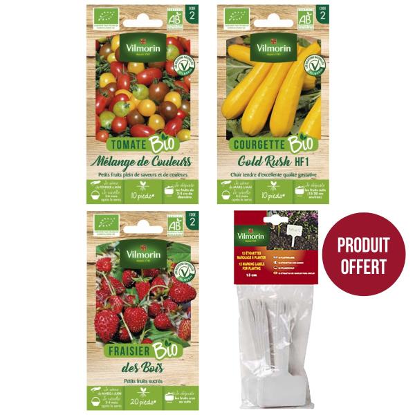 Kit de jardinage - Kit semis bio + 12 étiquettes de marquage offertes - PACKAGING_3D_VERSO